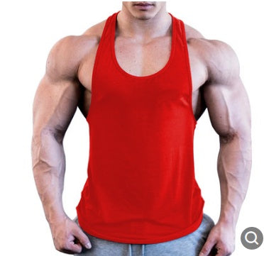Gray muscle sleeveless tank top by GeToday, designed for workout and gym wear, showing a fitted sleeveless athletic vest.