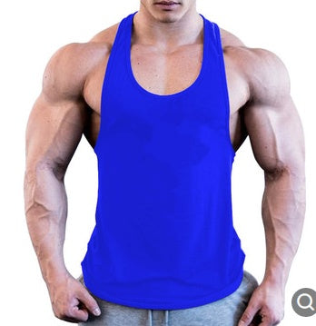 Gray GeToday muscle sleeveless shirt tank top for workout and gym wear, featuring a fitted design and athletic style.