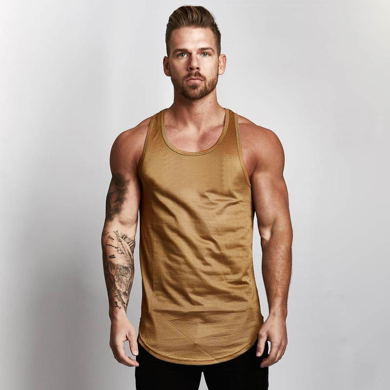 Men's GeToday gym tank top sportswear vest, sleeveless athletic gym shirt, lightweight workout apparel for men.