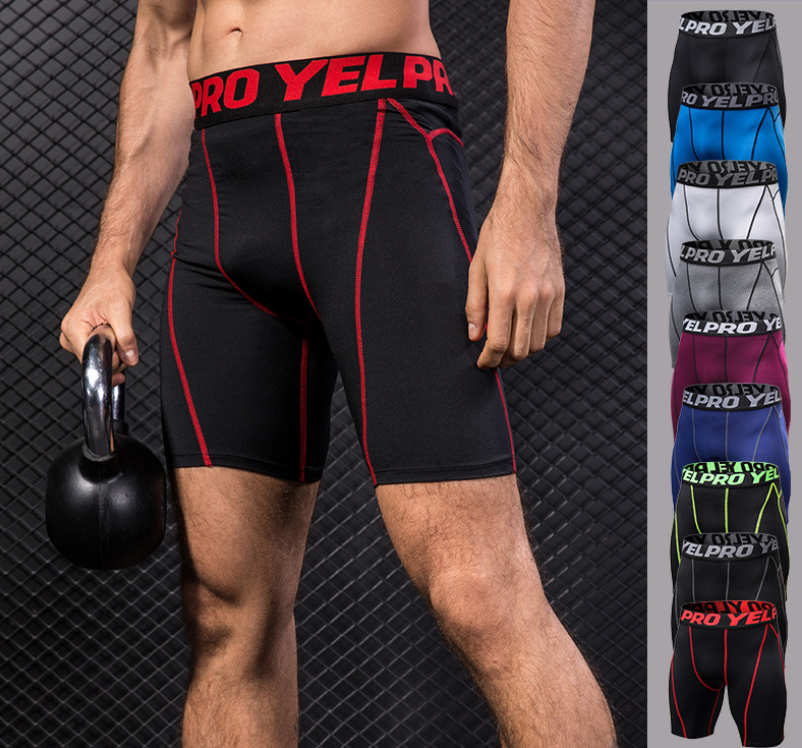 Men's Pro Fitted Gym Running Training Shorts by Pump Lab Fitness, showcasing lightweight athletic shorts with a comfortable fit.