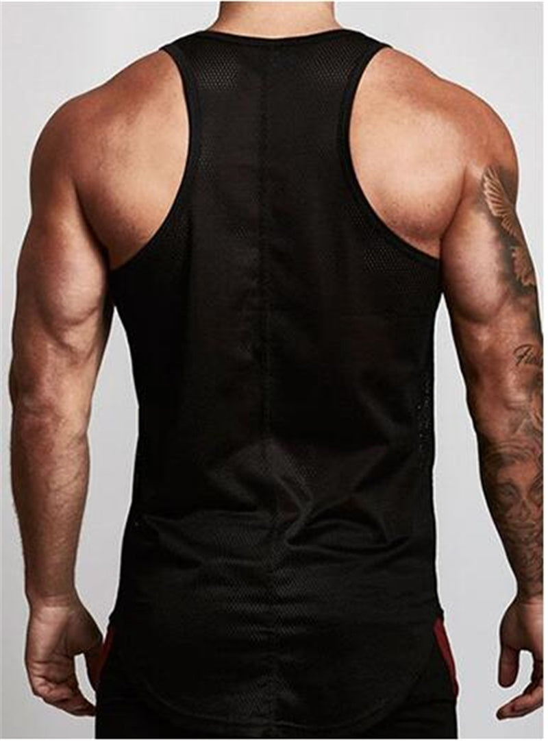 Men's GeToday gym tank top sportswear vest, sleeveless athletic gym clothes for exercise and workout routines.