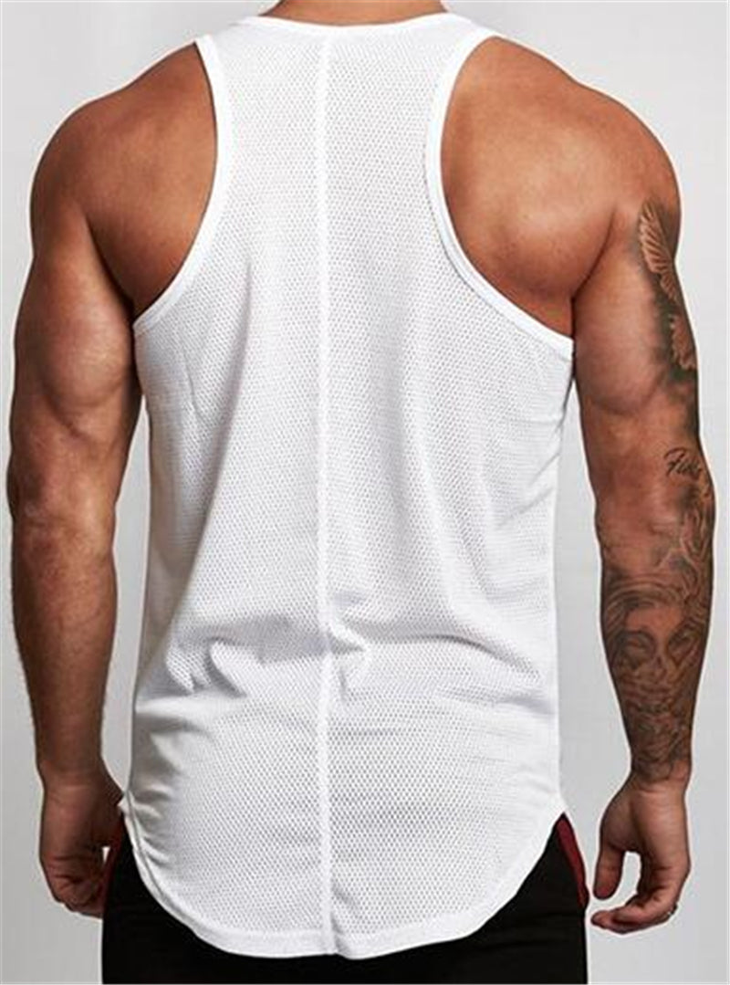 Men's GeToday gym tank top sportswear vest, sleeveless athletic gym clothes for workout and fitness activities.