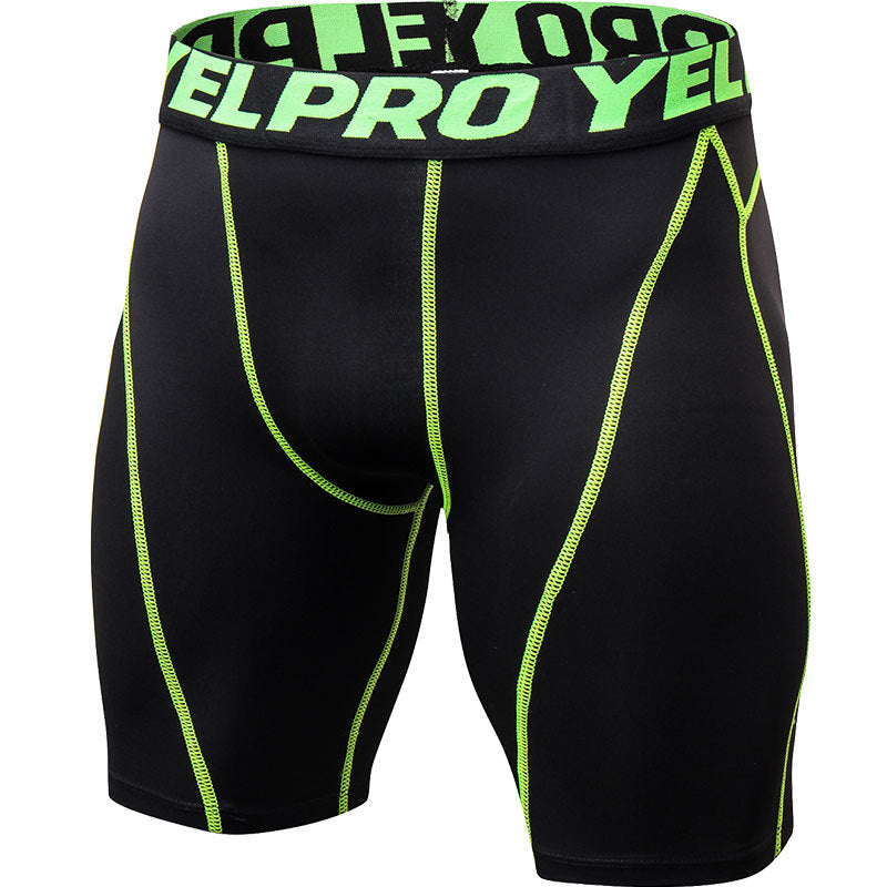 Men's Pro Fitted Gym Running Training Shorts by Pump Lab Fitness, shown in black with breathable fabric and athletic fit.
