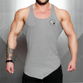 Breathable cotton men's gym training vest by Pump Lab Fitness, showcasing lightweight fabric and comfortable fit for workouts.