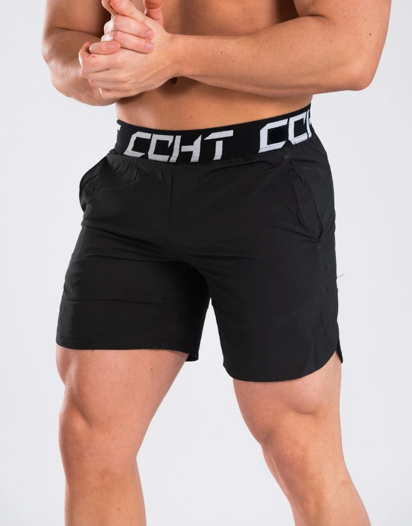 Lightweight men's elastic jogger shorts from Pump Lab Fitness, shown in a casual fit with an elastic waistband and relaxed fit.