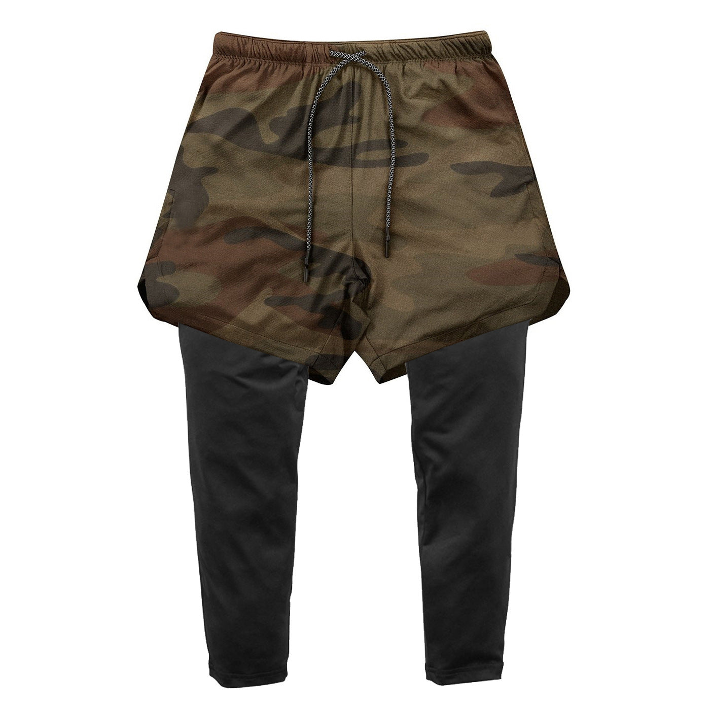 Men's 2-in-1 quick dry running gym sports shorts by Pump Lab Fitness, featuring lightweight fabric and adjustable waistband.