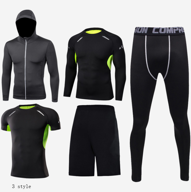 Men's fitness outfit set by Pump Lab Fitness, includes gym and running activewear, featuring a moisture-wicking shirt and athletic shorts.