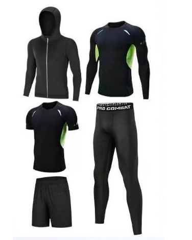 Men's fitness outfit set by Pump Lab Fitness, includes gym and running activewear with a moisture-wicking shirt and athletic shorts.