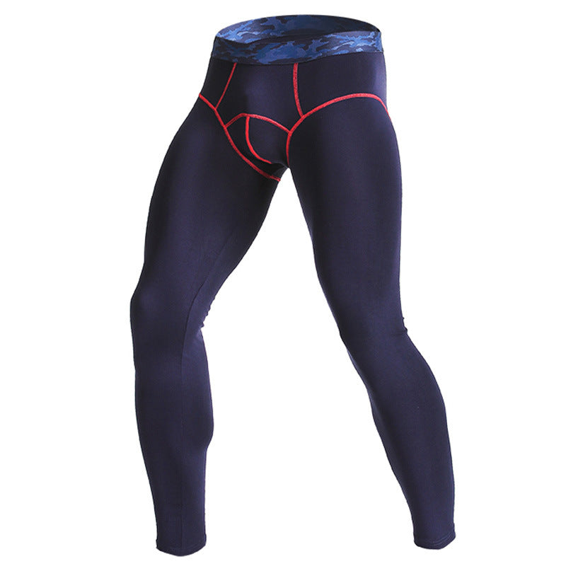 Men's modal thermal tights by Pump Lab Fitness for fall and winter, shown in dark color with a close-up of fabric texture.