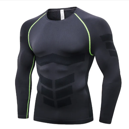 Men's compression training top by Pump Lab Fitness, fitted athletic shirt with moisture-wicking fabric and crew neckline.