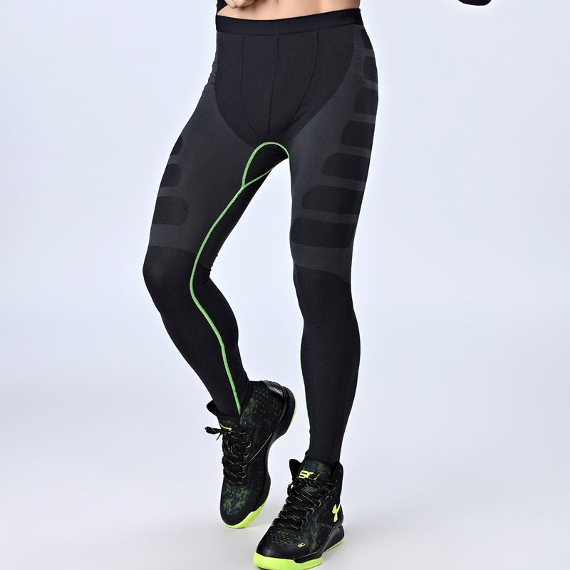 Men's Muscle Compression Running Pants from Pump Lab Fitness, lightweight and breathable with a sleek design for athletic performance.