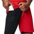Vimost Pump Lab 2-in-1 performance gym shorts for men with built-in phone pocket, designed for running and fitness training.