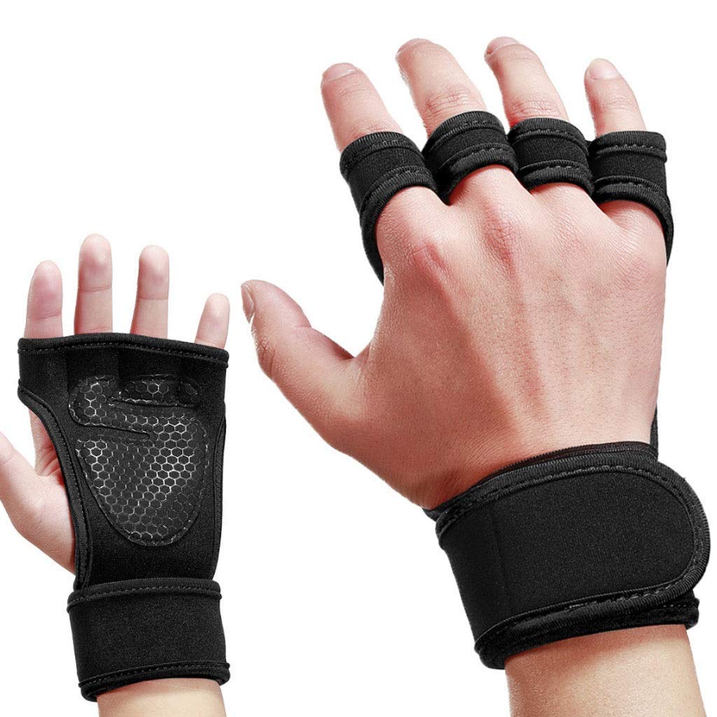 Pump Lab Fitness breathable weight lifting gloves with padded palms, non-slip grip, and wrist support for gym workouts.