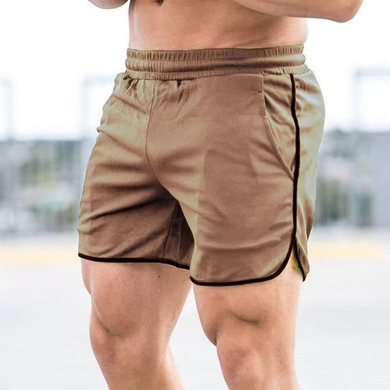 Men's summer fitness gym shorts by Pump Lab Fitness, designed for bodybuilding, shown in lightweight, breathable fabric.