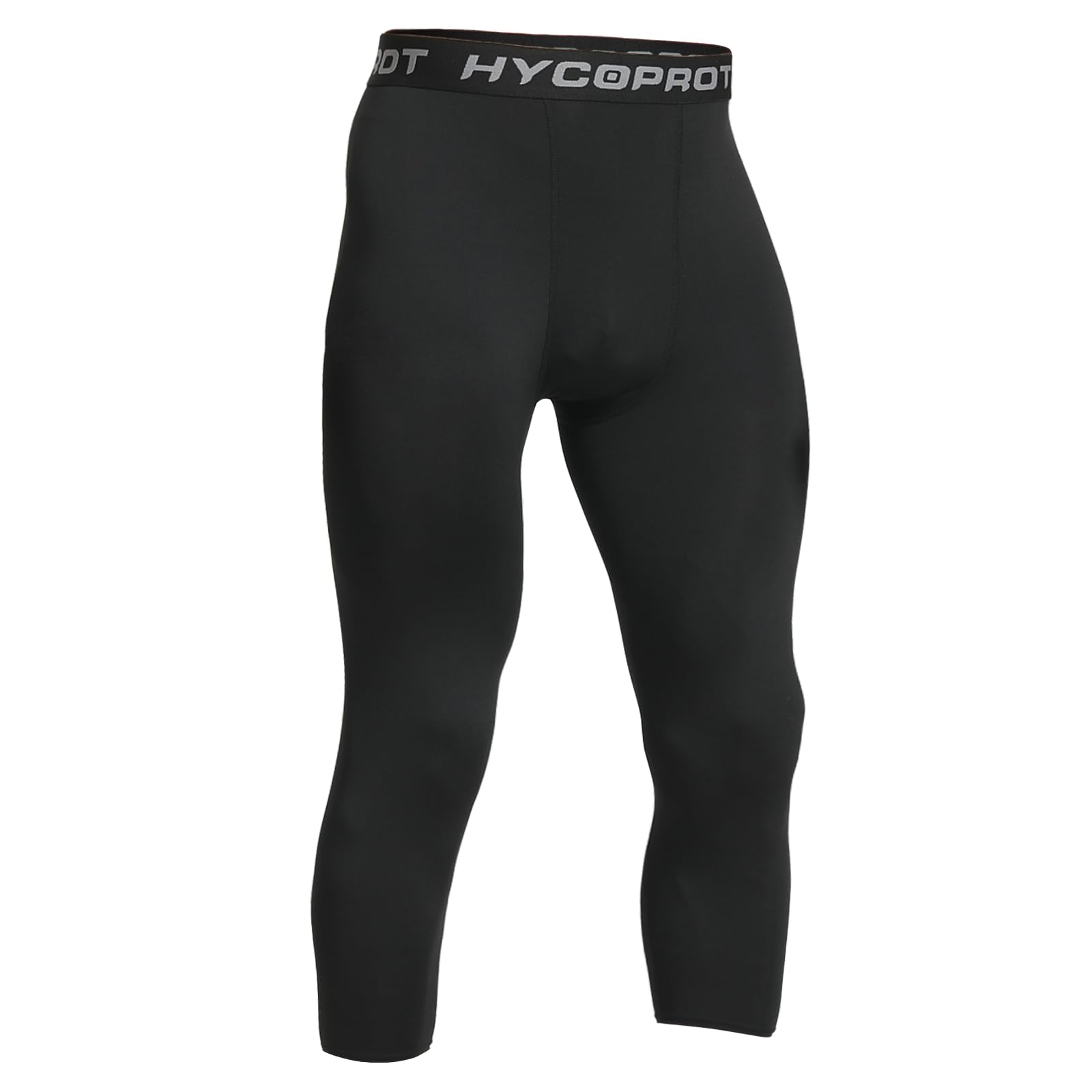 Pump Lab Men's 3/4 compression capri leggings with cool dry fabric, designed for fitness training and athletic performance.