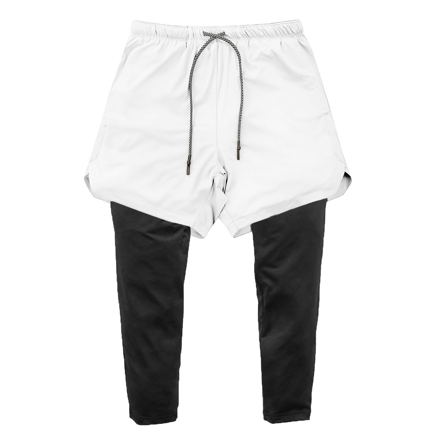 Men's 2-in-1 quick dry running gym shorts by Pump Lab Fitness, featuring breathable fabric and athletic design for active wear.