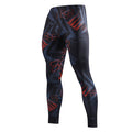 Men's quick dry compression running tights from Pump Lab Fitness, close-up showing breathable fabric and snug fit.