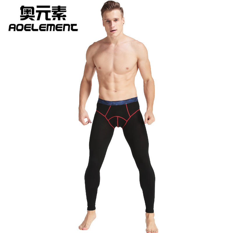 Men's modal thermal tights for fall and winter by Pump Lab Fitness, featuring a comfortable, snug fit for cold weather activity.