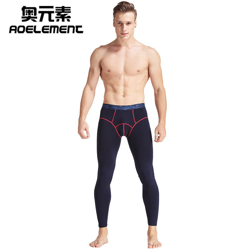 Men's 2023 modal thermal tights by Pump Lab Fitness, soft and stretchy for fall and winter wear, shown in dark color.