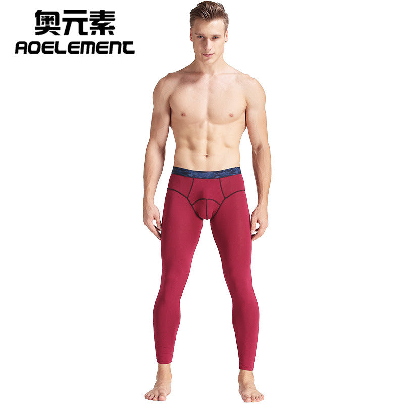Men's modal thermal tights for fall and winter by Pump Lab Fitness, showing the soft, stretchy fabric and snug fit for cold weather.