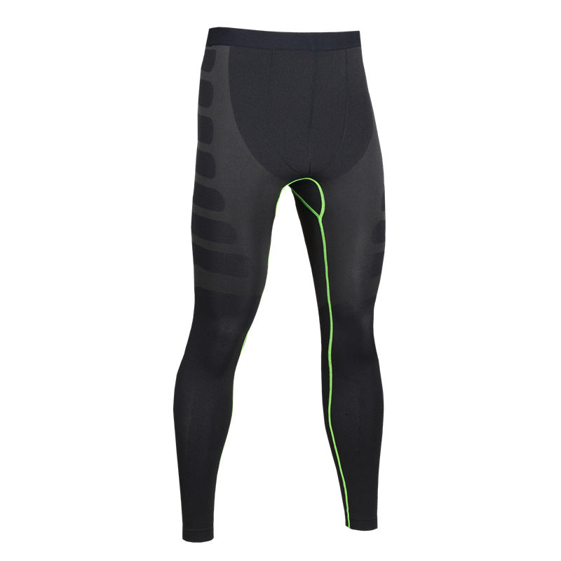 Men's muscle compression running pants by Pump Lab Fitness, lightweight and breathable athletic leggings shown in the image.